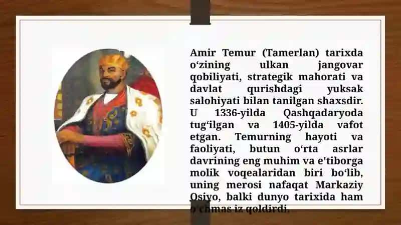 Amir Temurning harbiy yurishlari (TAQDIMOT) 3