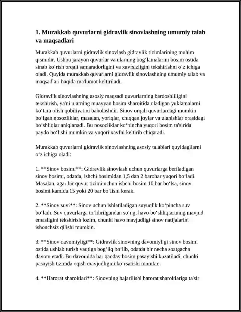 MURAKKAB QUVURLARNI GIDRAVLIK TAYORLASH 3