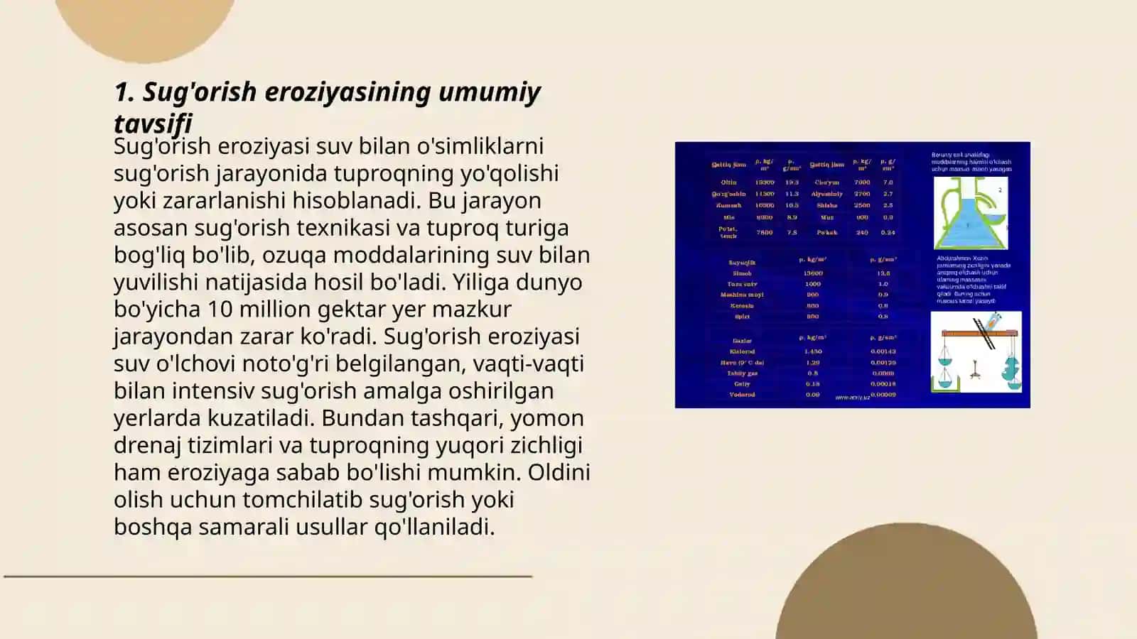 Sugʻorish eroziyasi(irrigatsiya)ga uchragan tuproqlarni eroziyalanish darajalariga ajratish va morfologik, analitik koʻrsatkichlarini ta'riflash 3