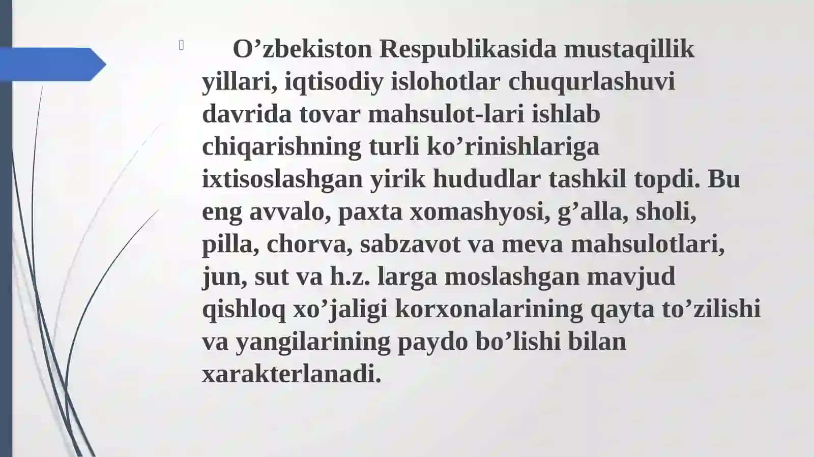 Agrobiznesda ISHLAB CHIQARISHNI JOYLASHTIRISH, IXTISOSLASHTIRISH VA INTEGRATSIYA JARAYONLARI 3