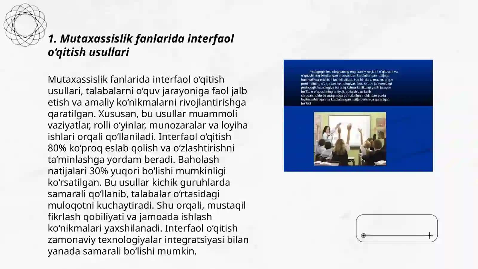 Mutaxasislik fanlarini o'qitish jarayonida pedagogik texnologiyalardan foydalanish 3