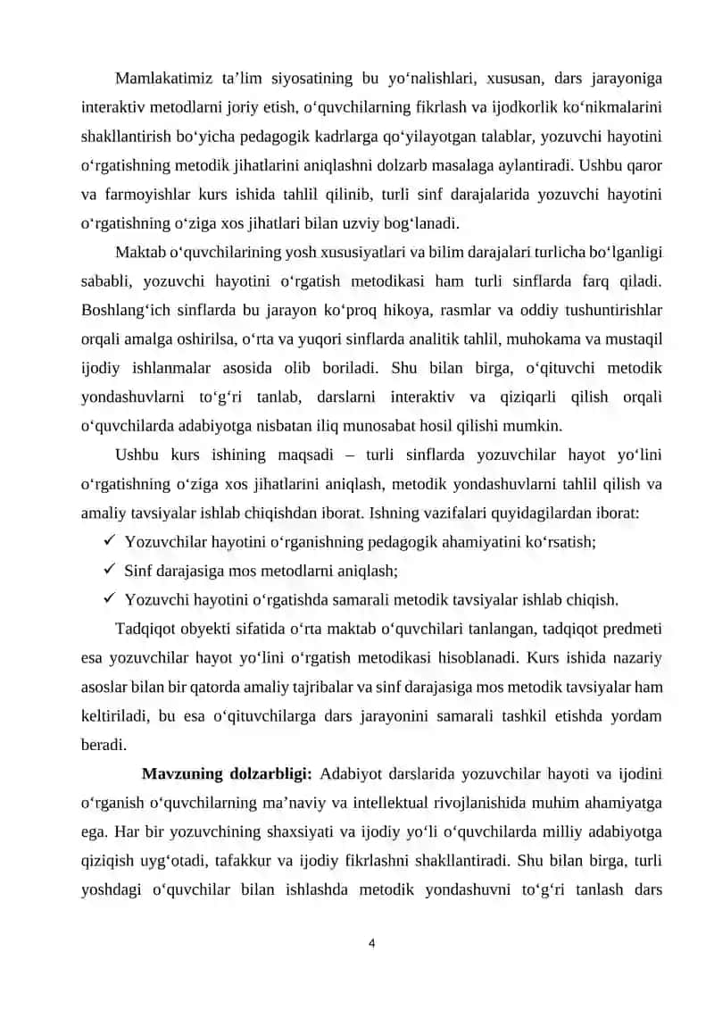 YOZUVCHILAR HAYOTINI O‘RGATISH NAZARIY ASOSLARI 3