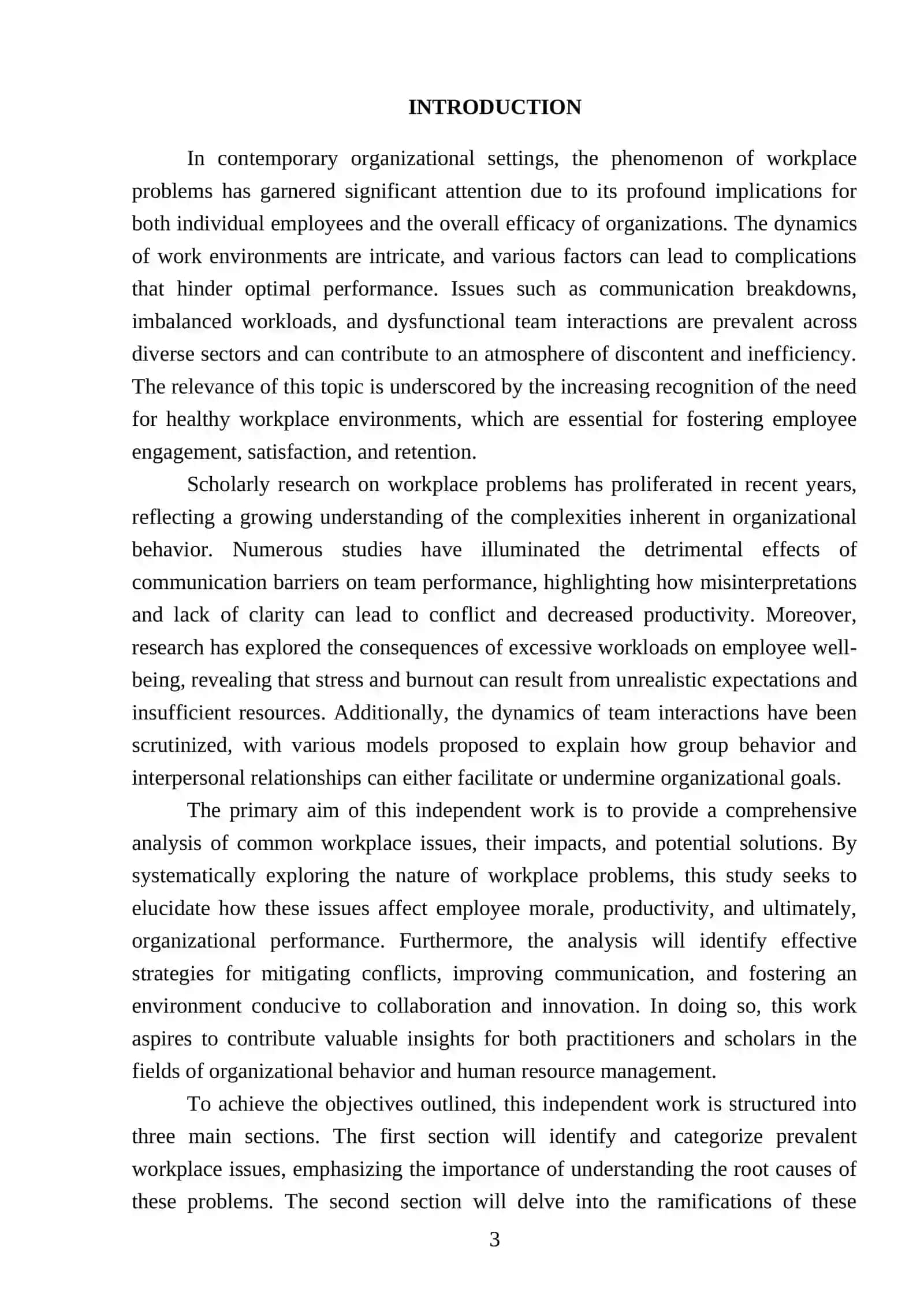 Independent work: Problems at work 3