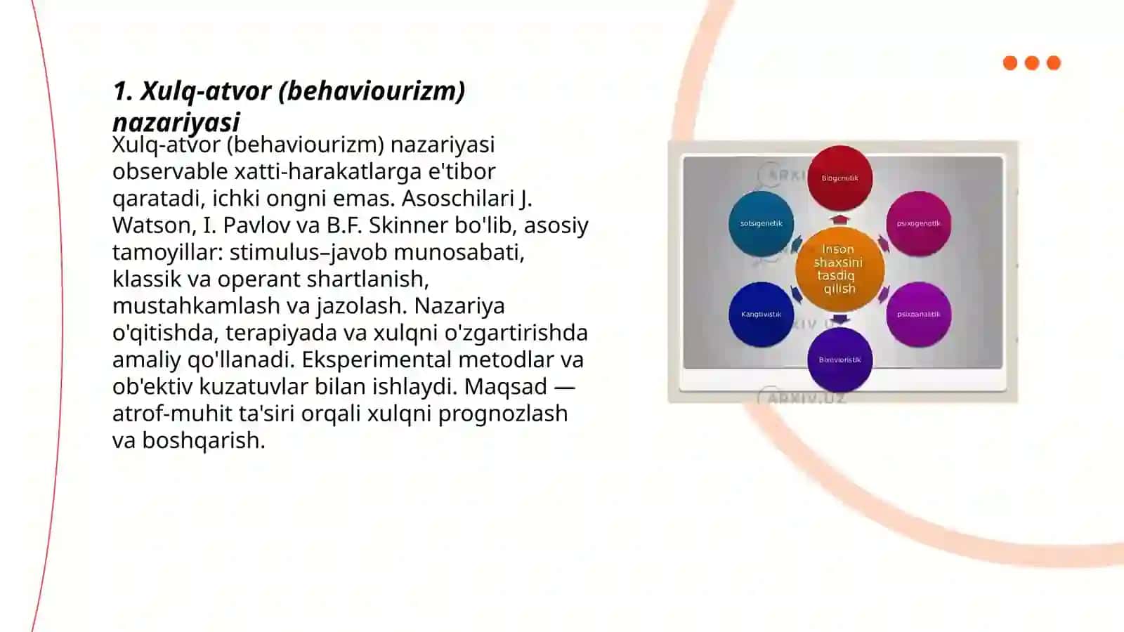 Psixologiyaning asosiy nazariy va amaliy yo'nalishlari 3