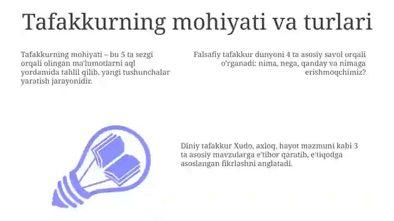Taffakur haqida 3