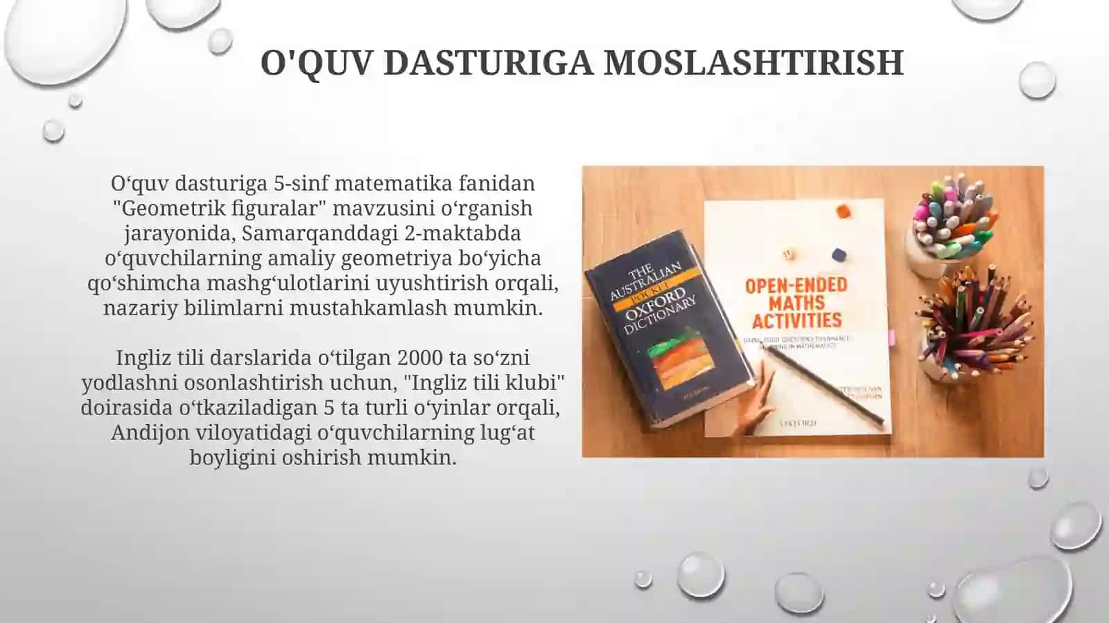 Sinfdan Tashqari Mashg'ulotlarni Dars Rejalariga Integratsiya Qilish 3