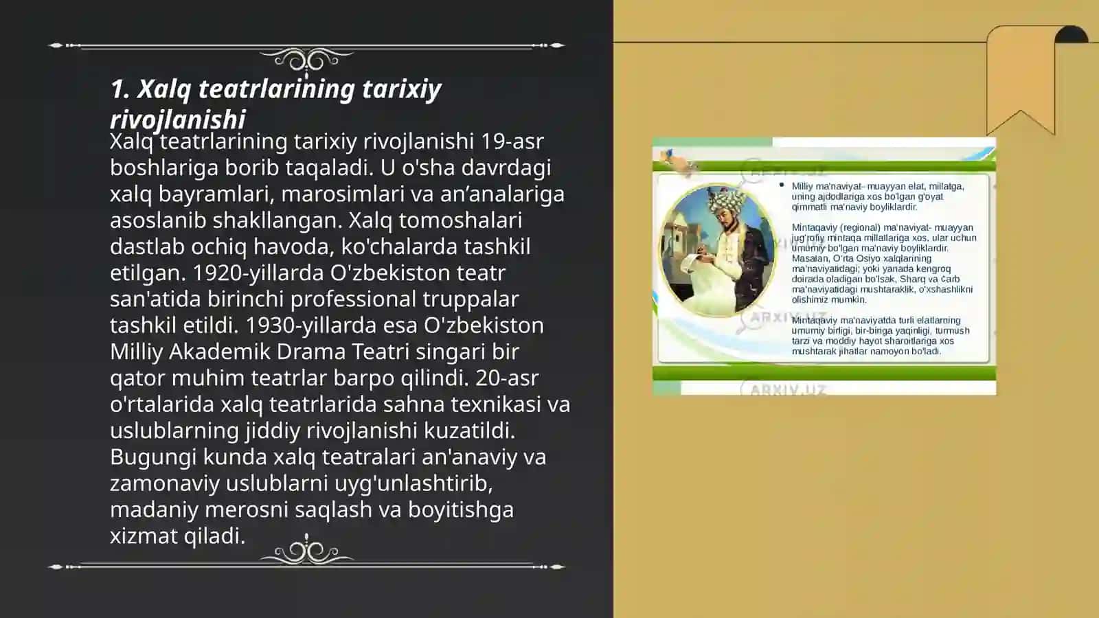 Madaniy taraqqiyotda xalq teatrlarining oʻrni 3