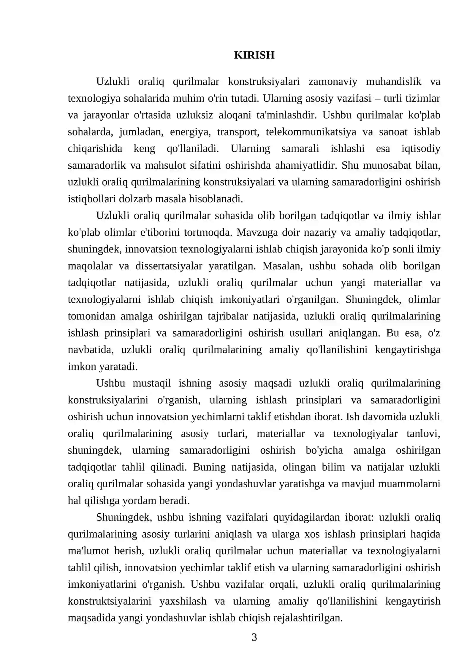 Uzlukli oraliq qurilmalar konstruksiyalari 3