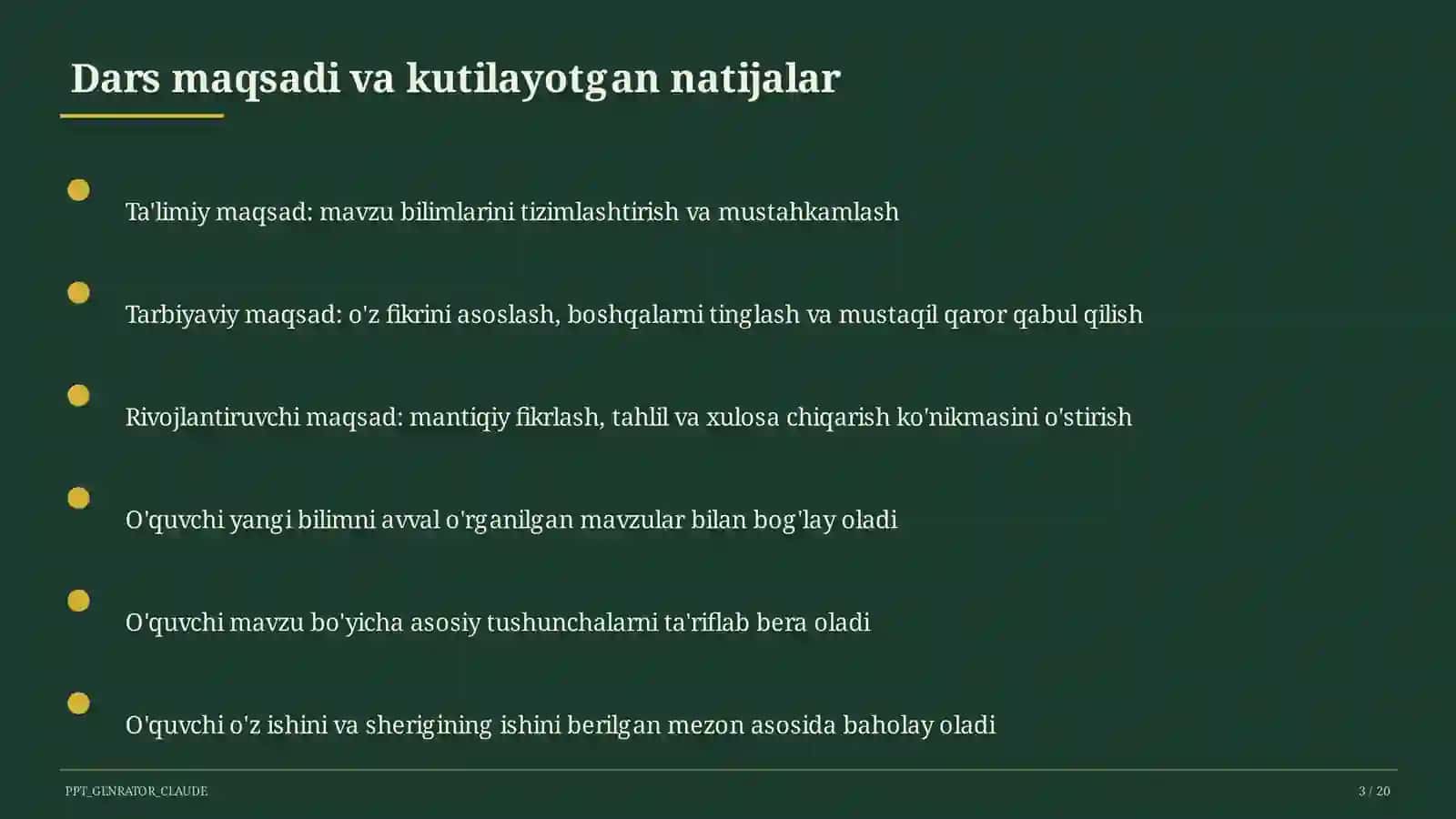 Moddalar va ularning xossalari: sof modda va aralashma (7-sinf) 3
