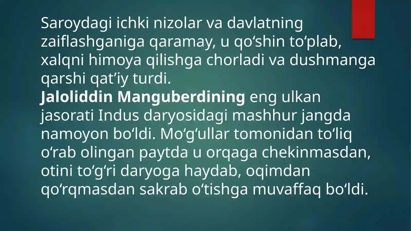 Jaloliddin Manguberdi vatan himoyachisi 3