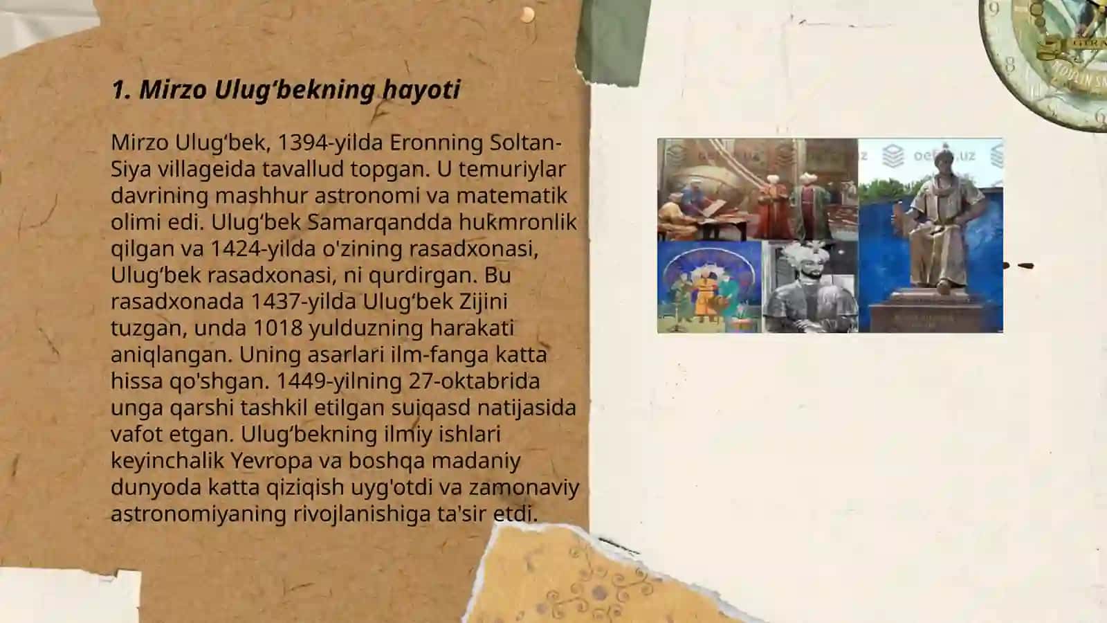 Mirzo Ulugʻbekning hayoti 3