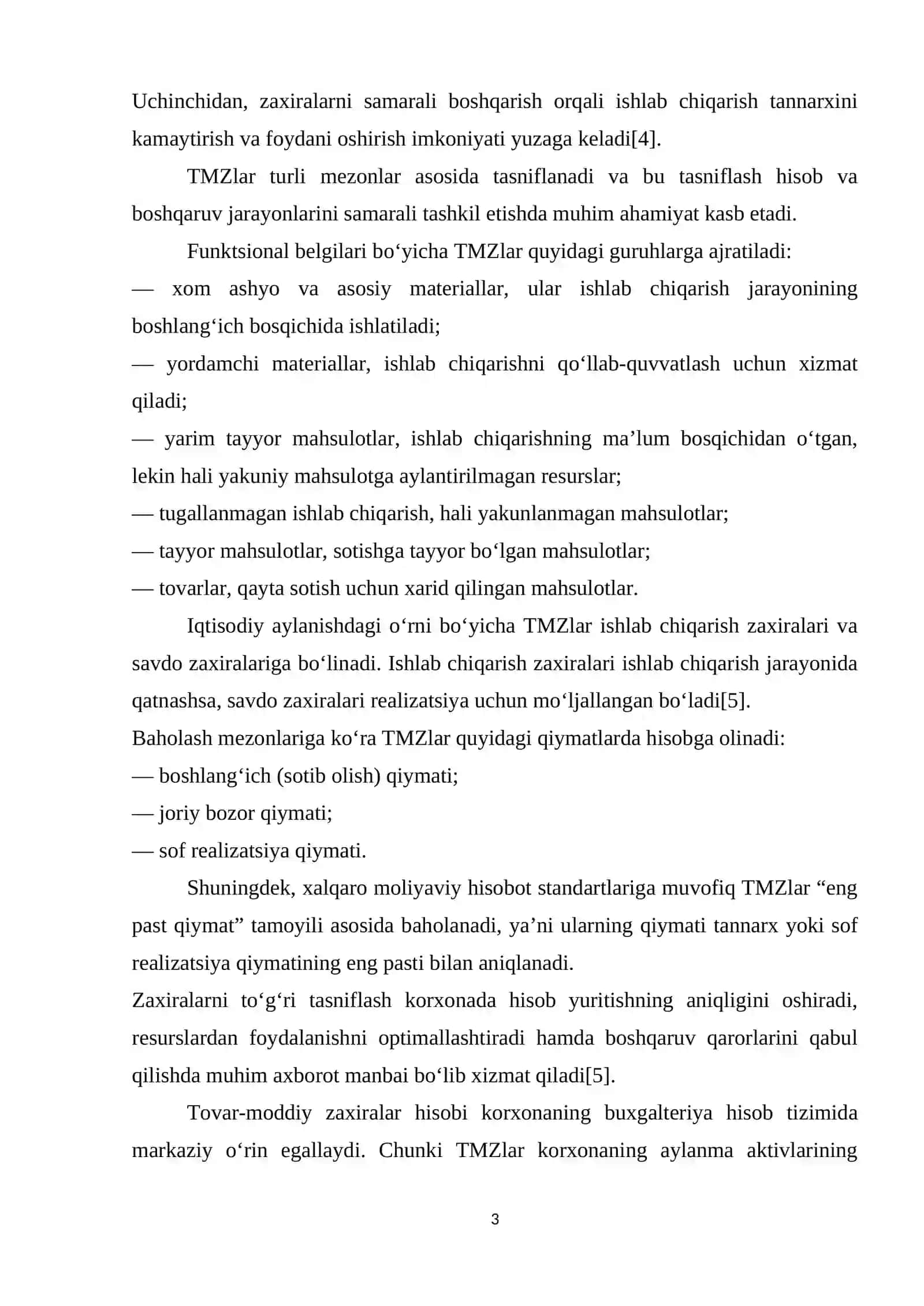 КОРХОНАЛАРДА ТОВАР-МОДДИЙ ЗАХИРАЛАР ҲИСОБИ ВА АУДИТИ 3