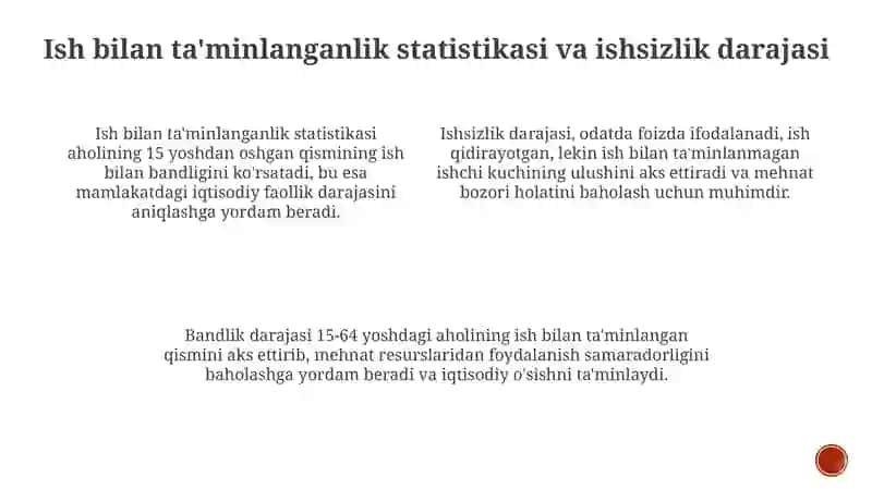 Ish bilan ta'minlanganlikning asosiy ko'rsatkichlari 3