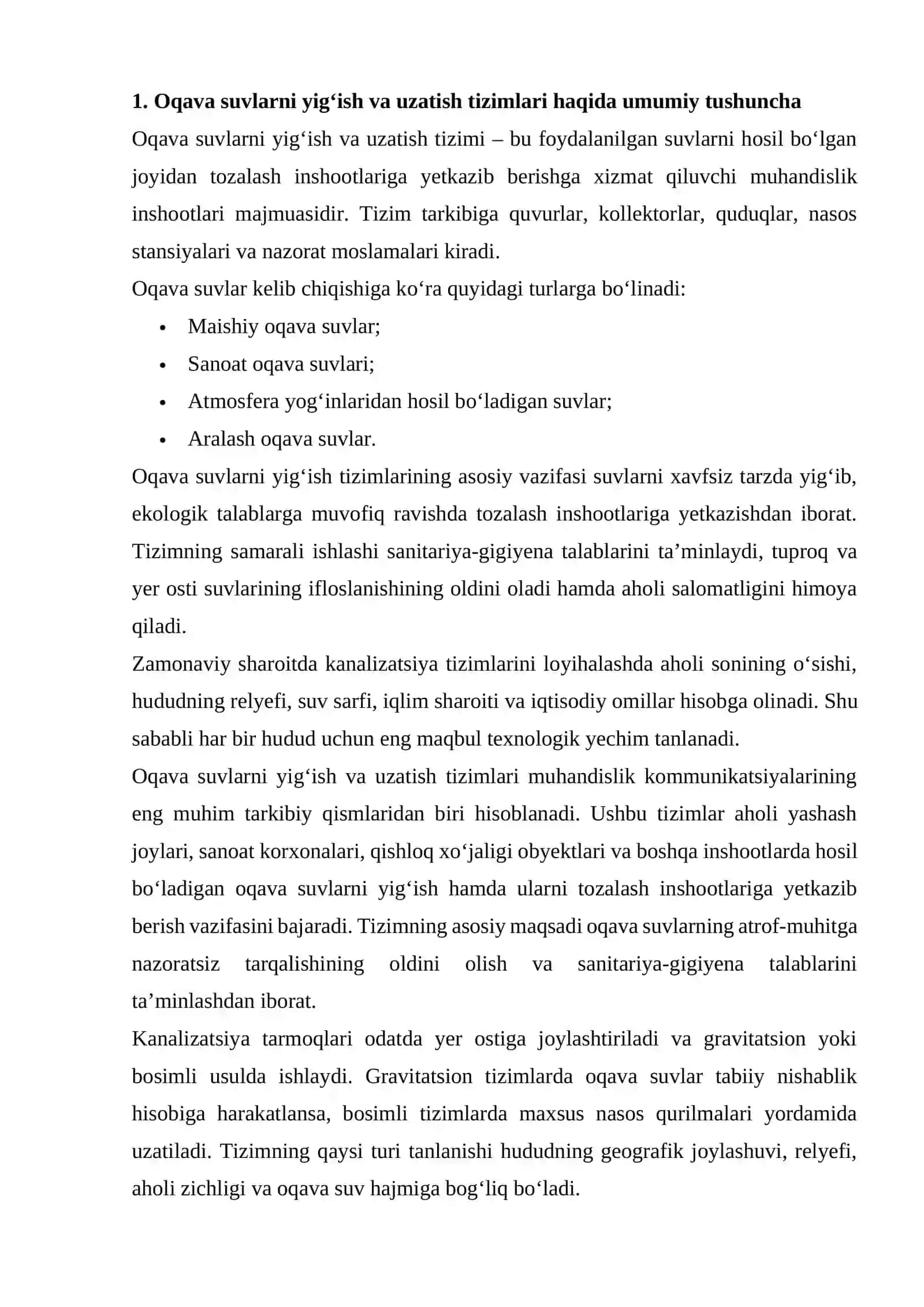Oqava suvlarni yigʻish va uzatish tizimlarining zamonaviy turlari 3