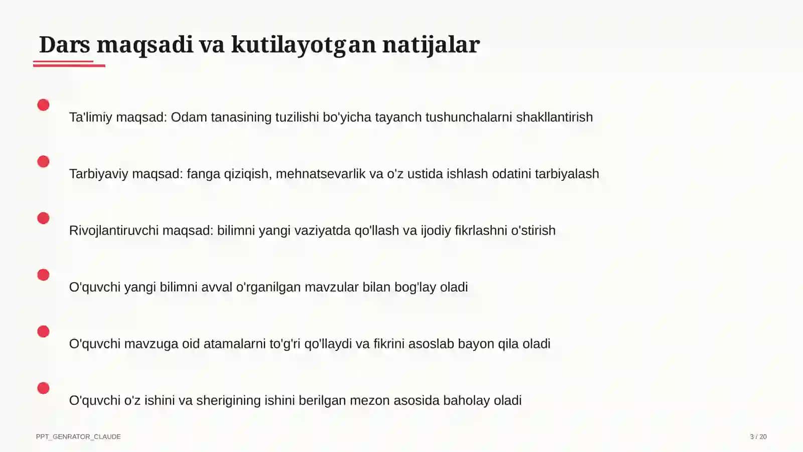 Odam tanasining tuzilishi (2-sinf) 3