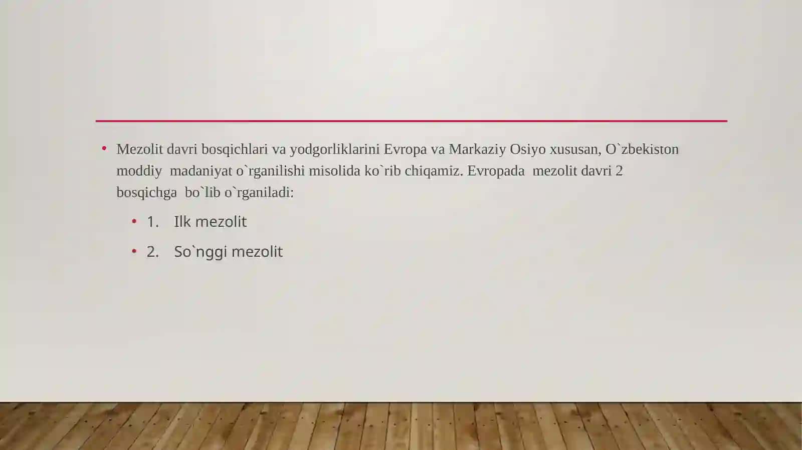 Mezolit Davri Xo'jaligi va Madaniyati 3