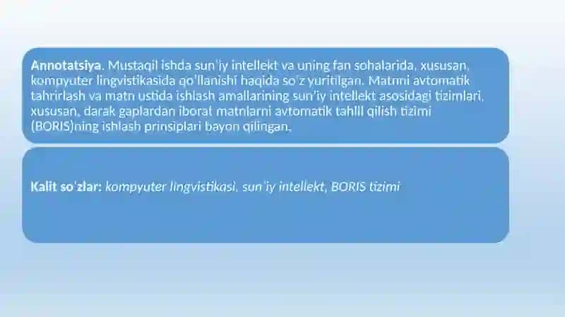 Kompyuter lingvistikasida sun’iy intellekt 3