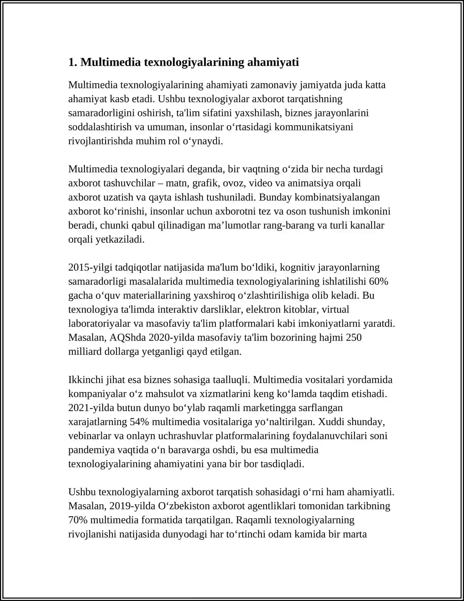 Multimedia VA Axborot Savodxonlik Tushunchasi 3