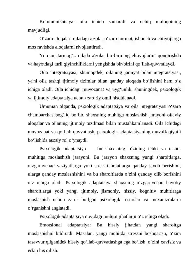 Psixologik adaptatsiya va oila integratsiyasi 3