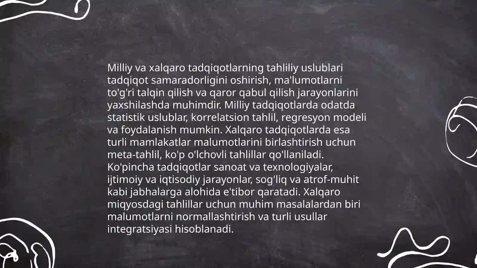Milliy va xalqaro tadqiqotlarning tahliliy uslublari 3