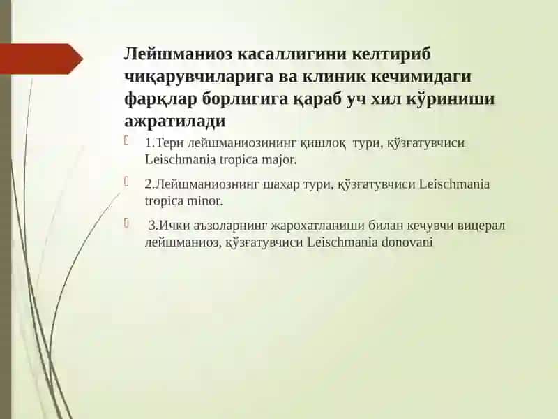 Лейшманиоз 3