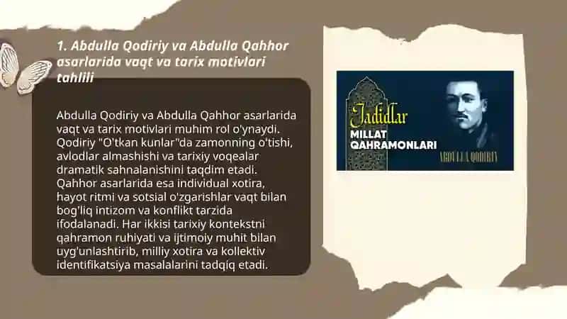 Abdulla Qodiriy va Abdulla Qahhor asarlari tahlili 3