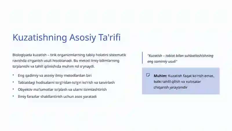 Biologik Kuzatish Metodlari: Tabiatni Yaxshi Tushunish Yo'li 3