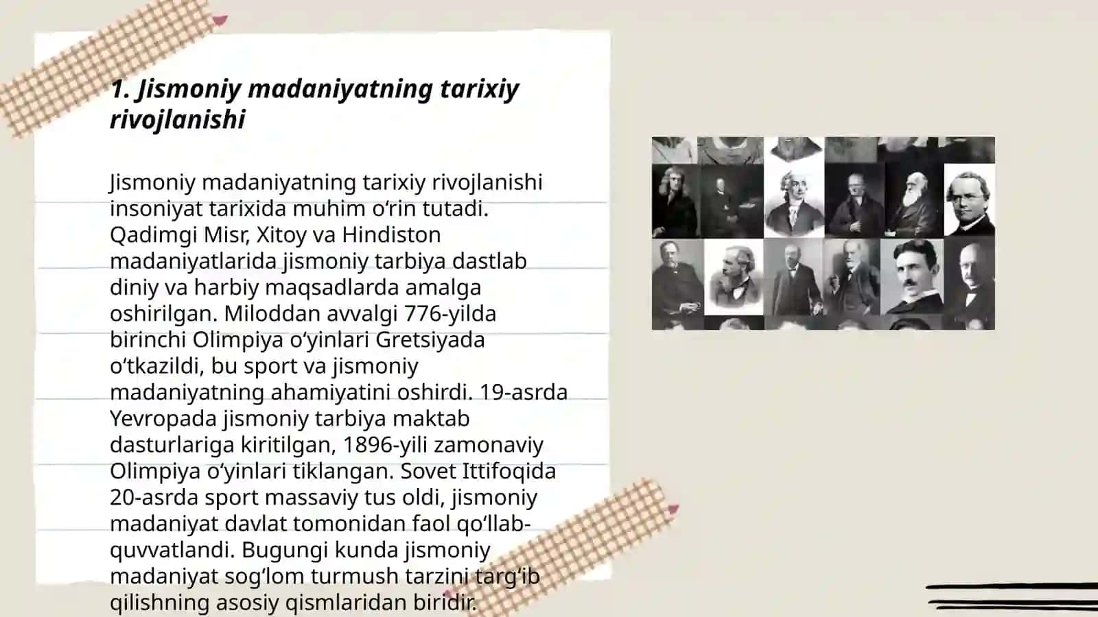 Jismoniy madaniyat tarixi fanining maqsadi hamda vazifalari xususiyatlari 3