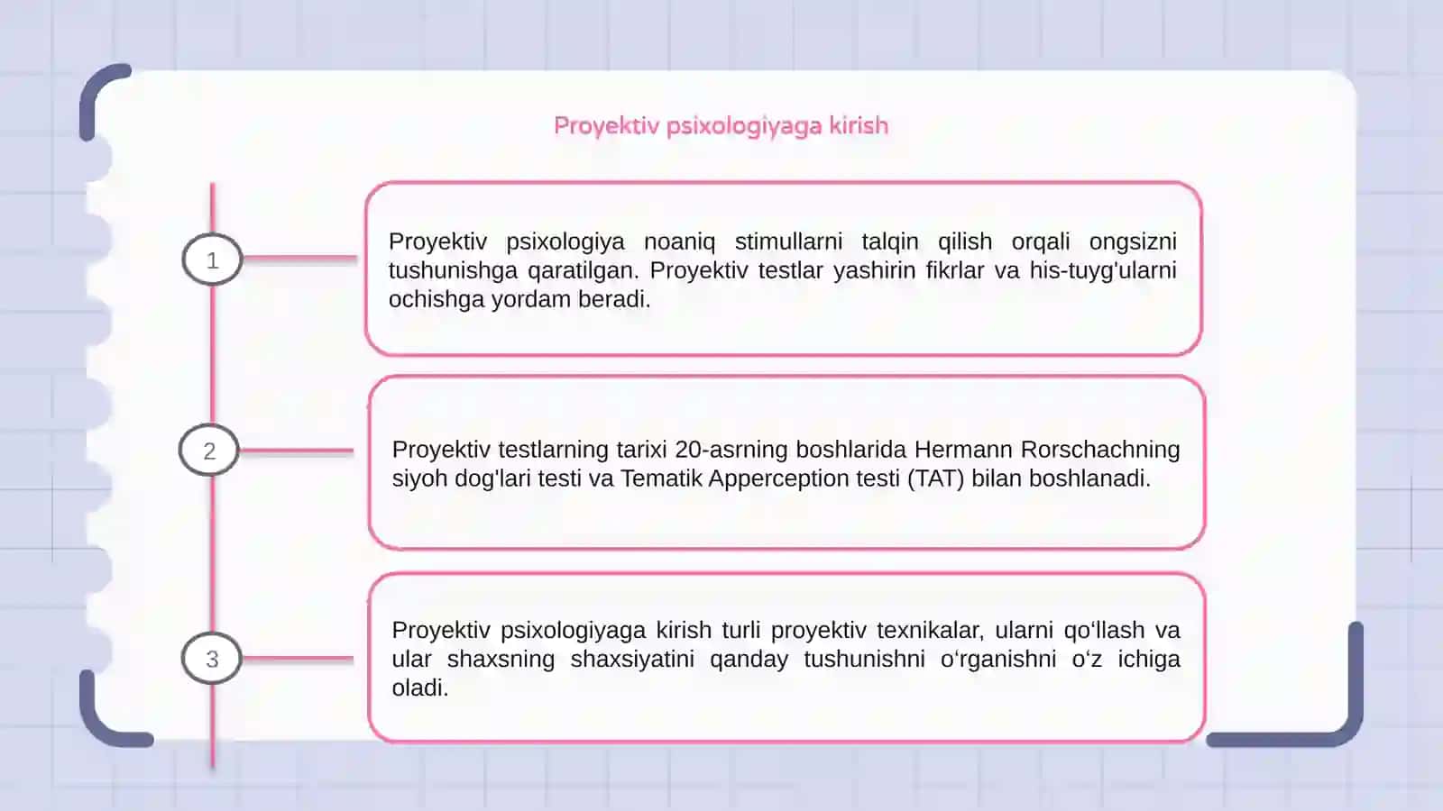 Proektiv psixollogiya. Proektiv testlar tarixi 3
