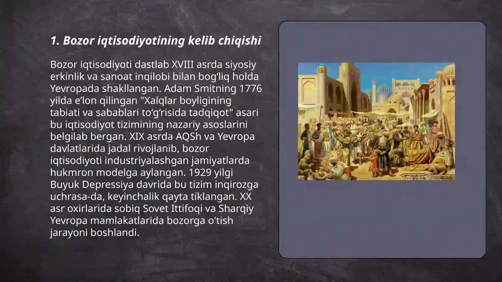 Bozorli iqtisodiyotda muxolif gʻoyalarning vujudga kelishi, mohiyati va tarixiy taqdiri 3