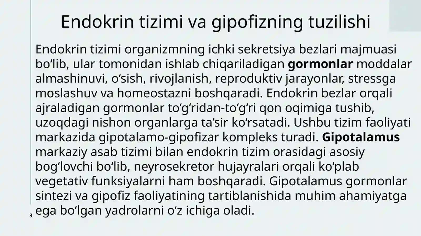 Endokrintizimi.Gipofizningtuzilishi 3