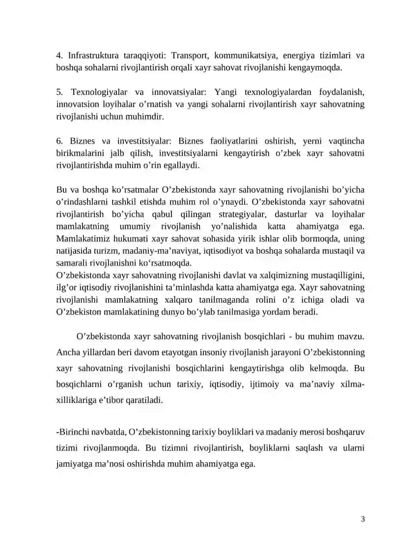 O’zbekistonda xayr sahovatning rivojlanish bosqichlari 3
