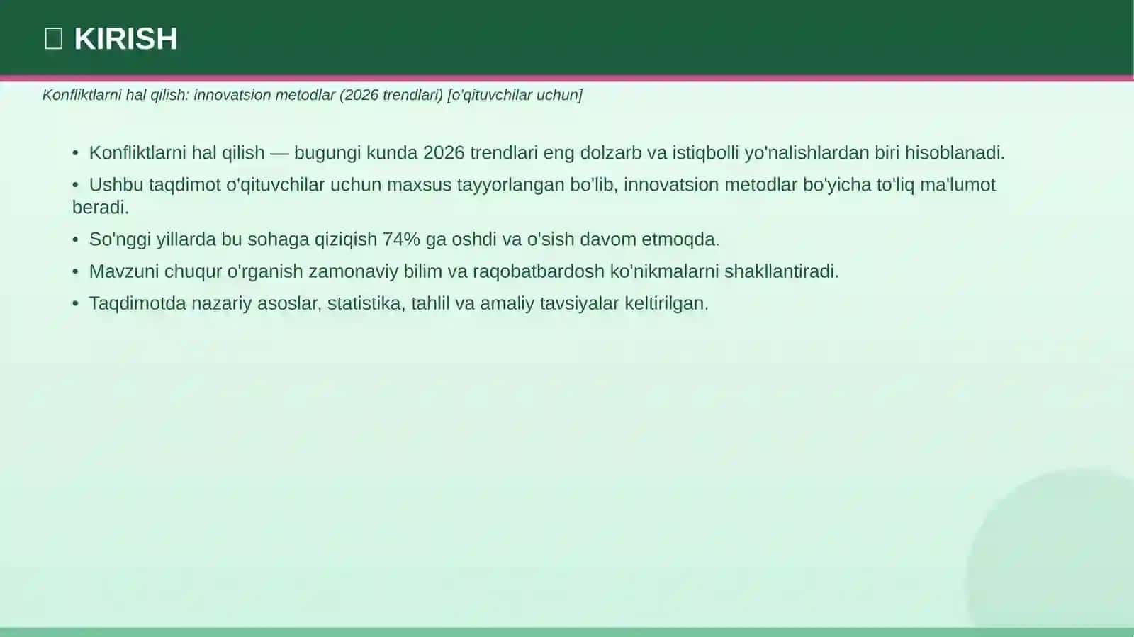 Konfliktlarni hal qilish: innovatsion metodlar (2026 trendlari) 3