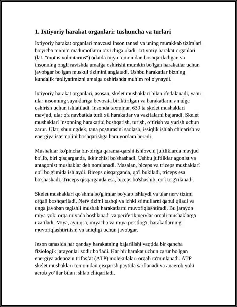 IXTIYORIY HARAKAT ORGANLARI. OʻQ SUYAKLARINI TUZILISHI 3