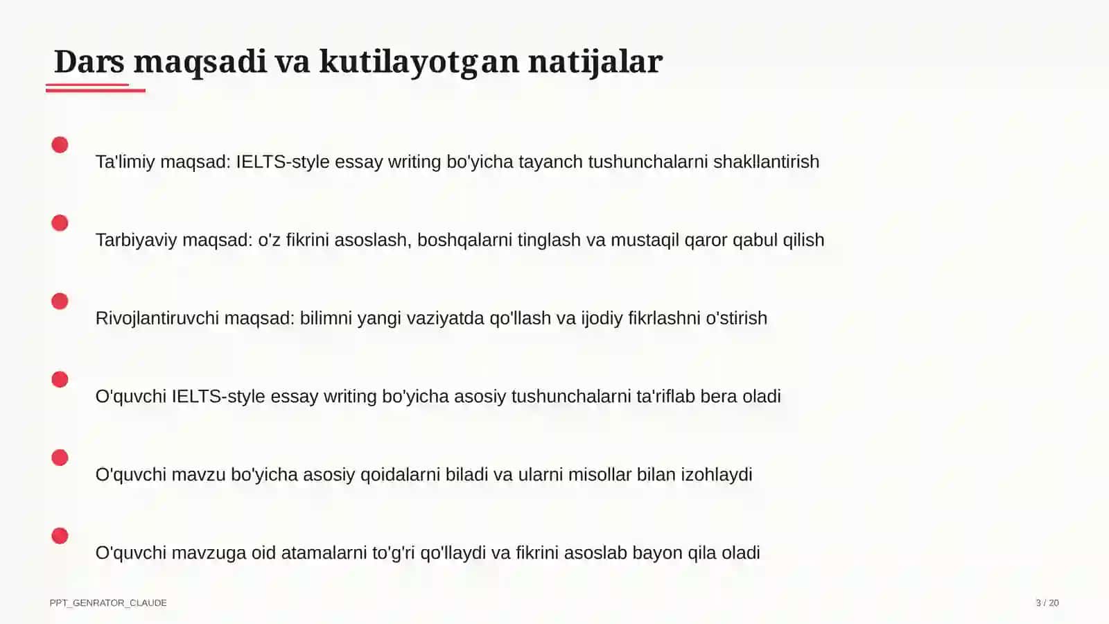 IELTS-style essay writing (11-sinf) 3
