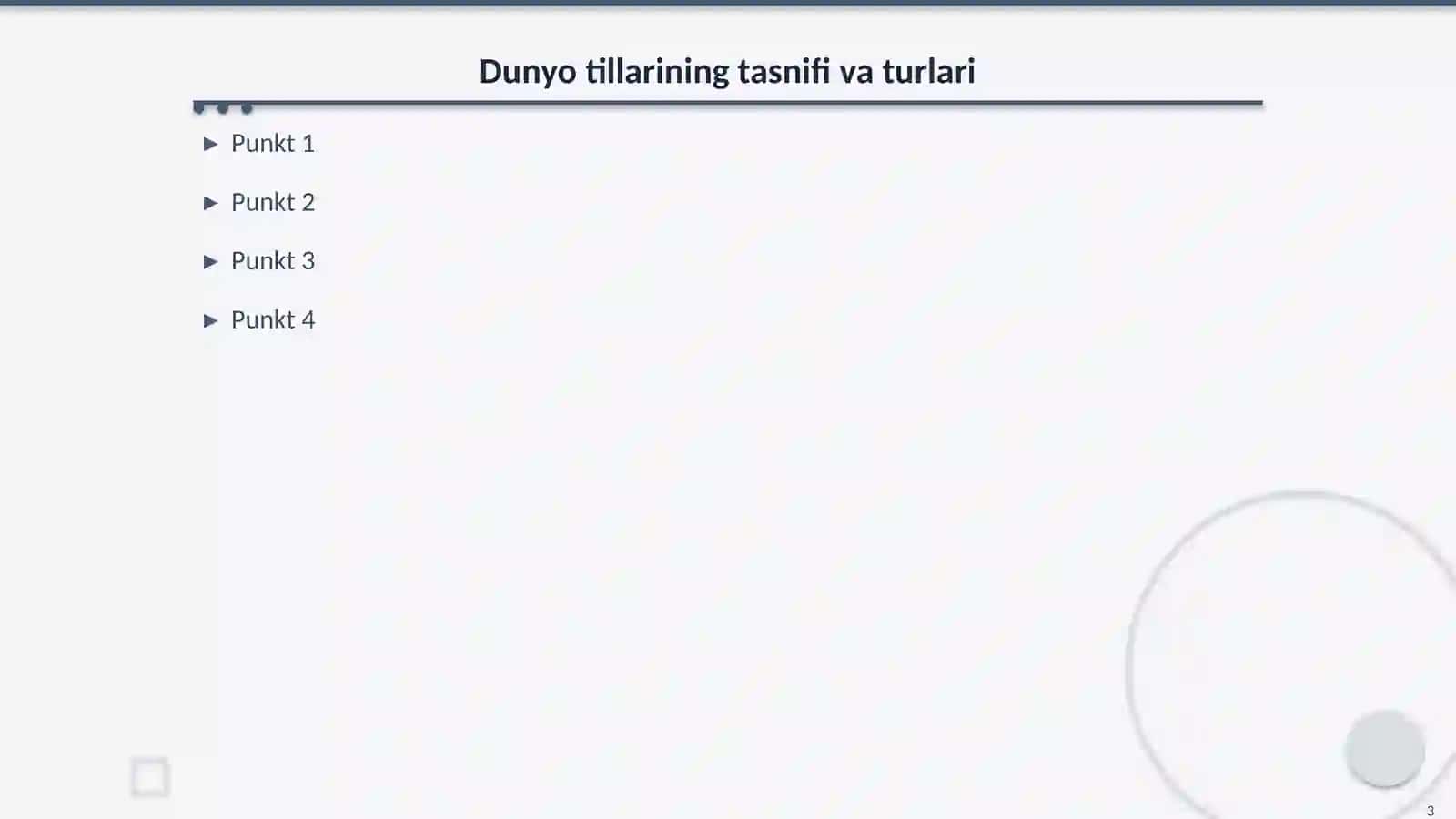 TILLARNI TASNIFLASH: AREAL, FUNKSIONAL VA TIPOLOGIK TASNIF 3