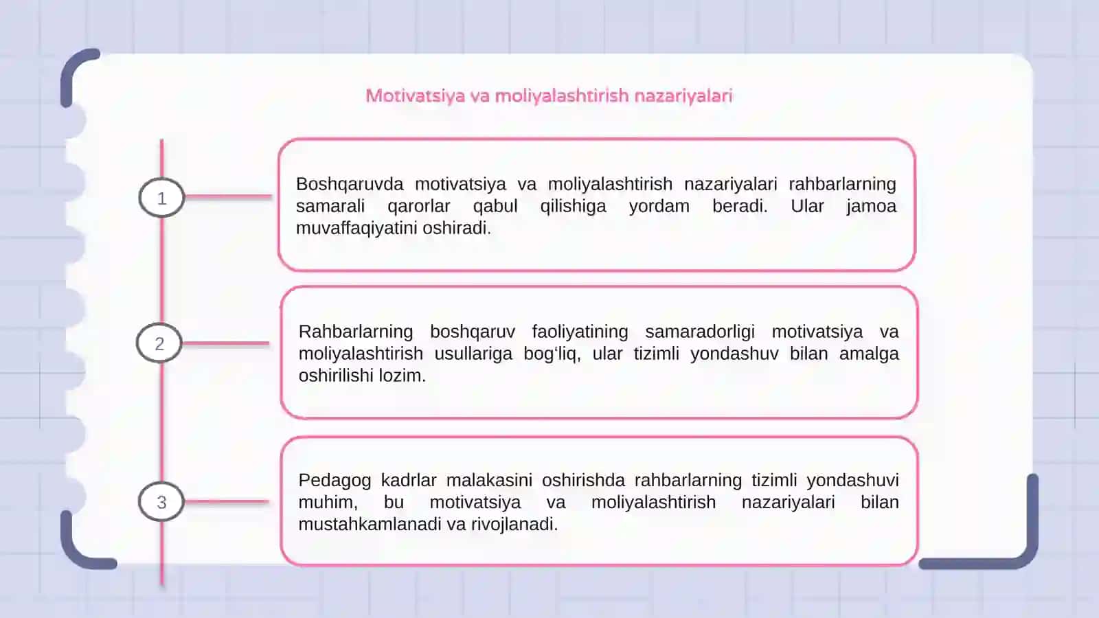 Motivatsiya va moliyalashtirish nazariyalari 3