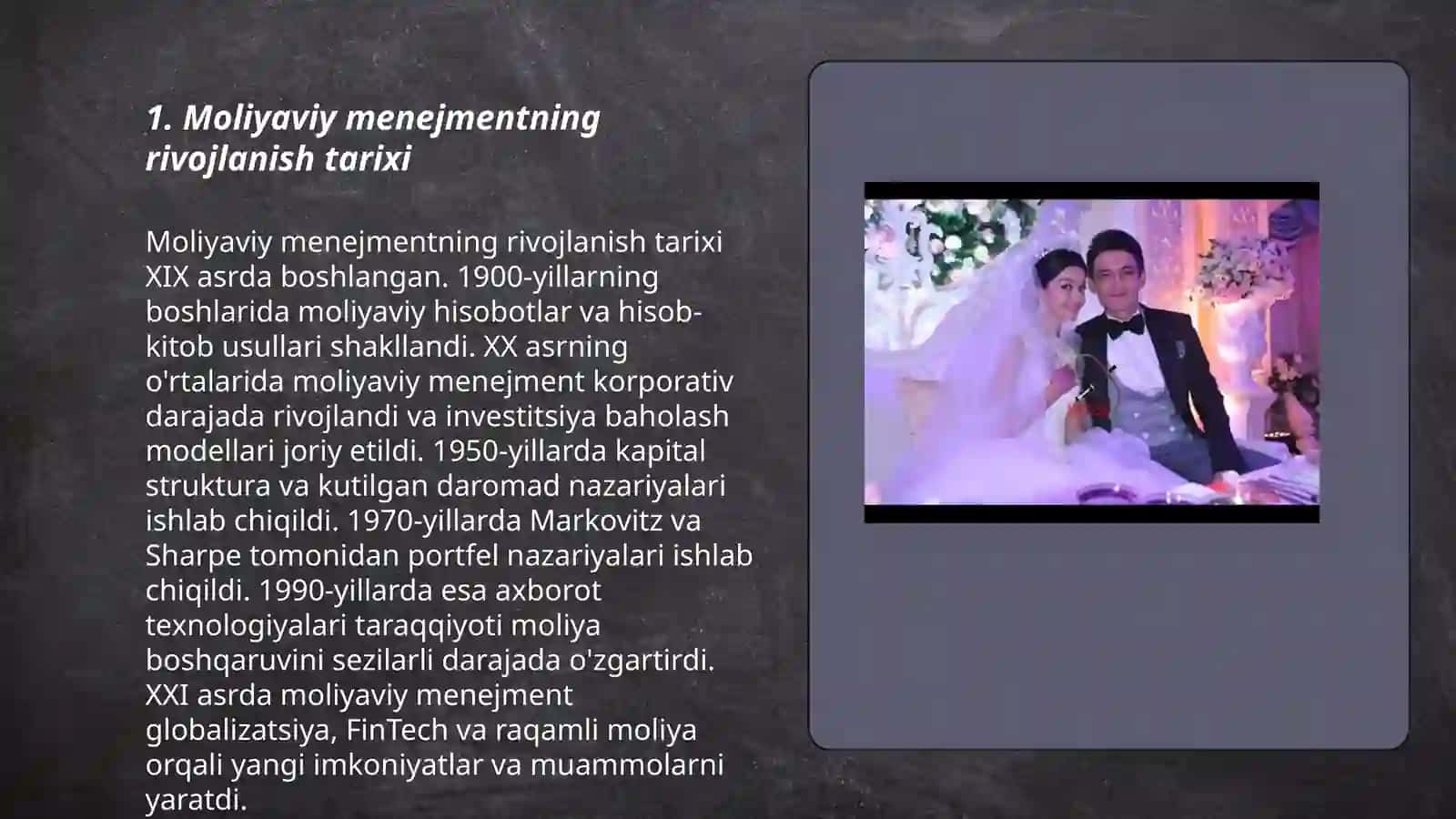 Moliyaviy menejmentning rivojlanish tarixi 3