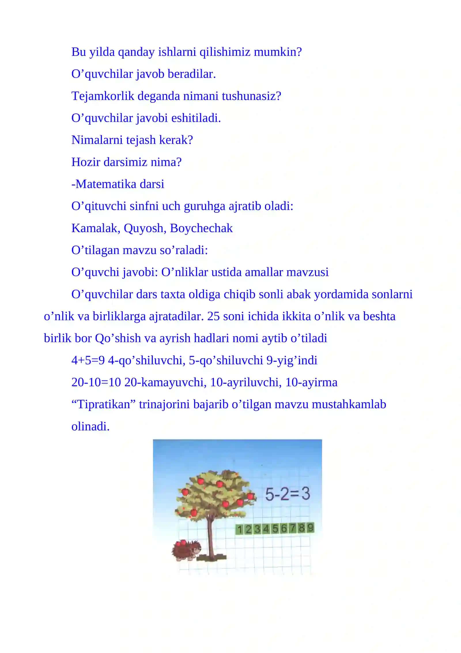 Matematika 1-sinf 3