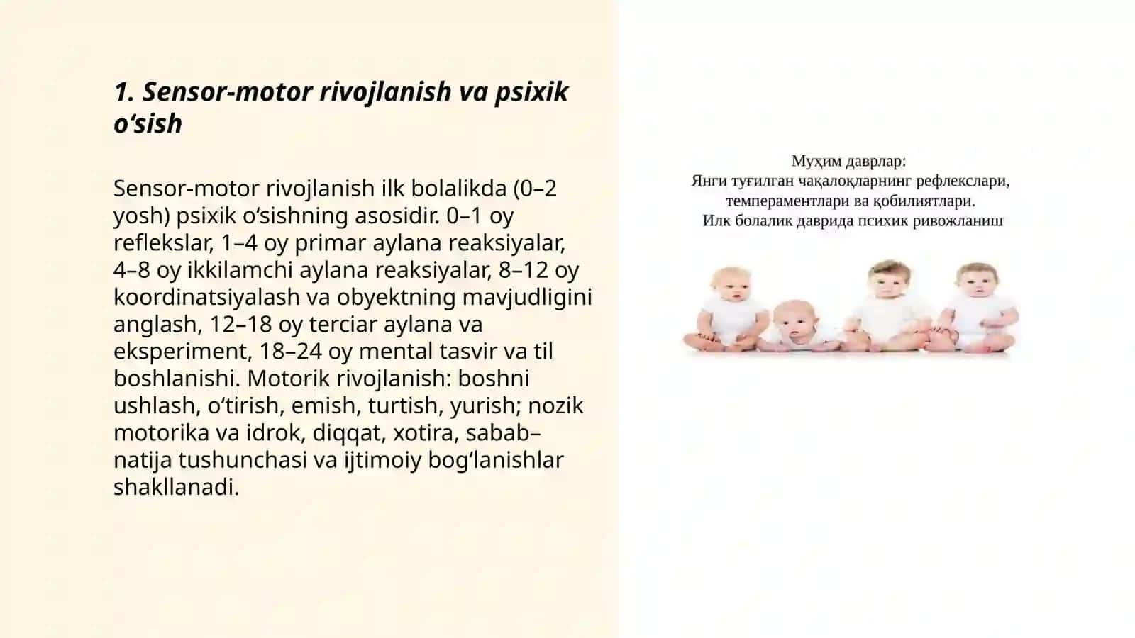 Sensor-motor rivojlanish va psixik o‘sish 3