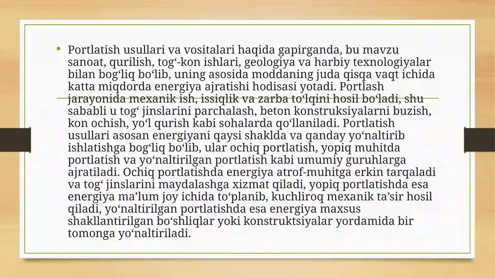 Portlatish usullari va vositalari 3