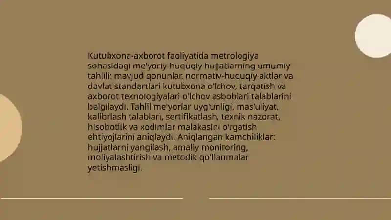 Metrologiya sohasidagi me'yoriy-huquqiy hujjatlarning umumiy tahlili 3