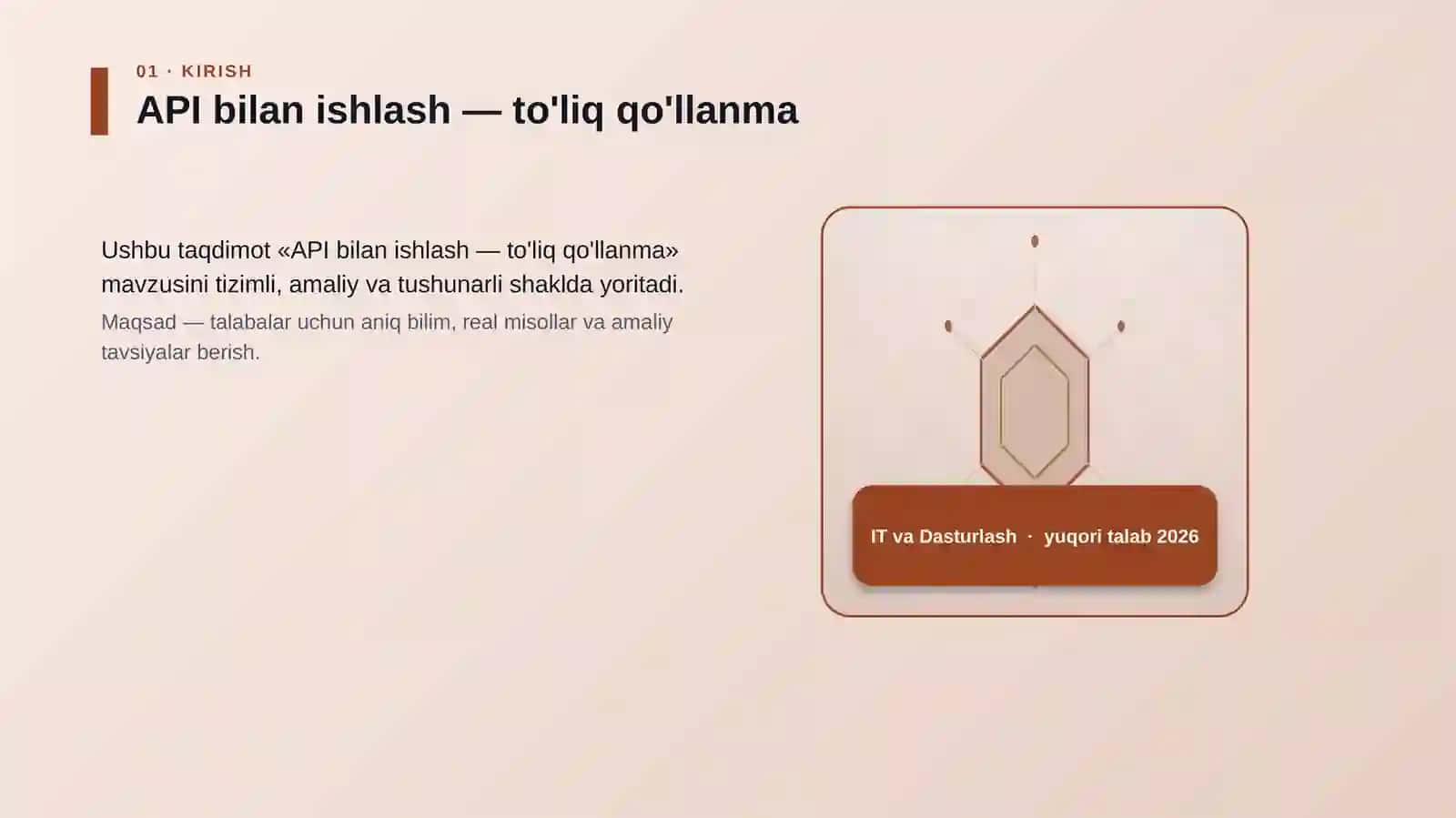 API bilan ishlash — to'liq qo'llanma 3