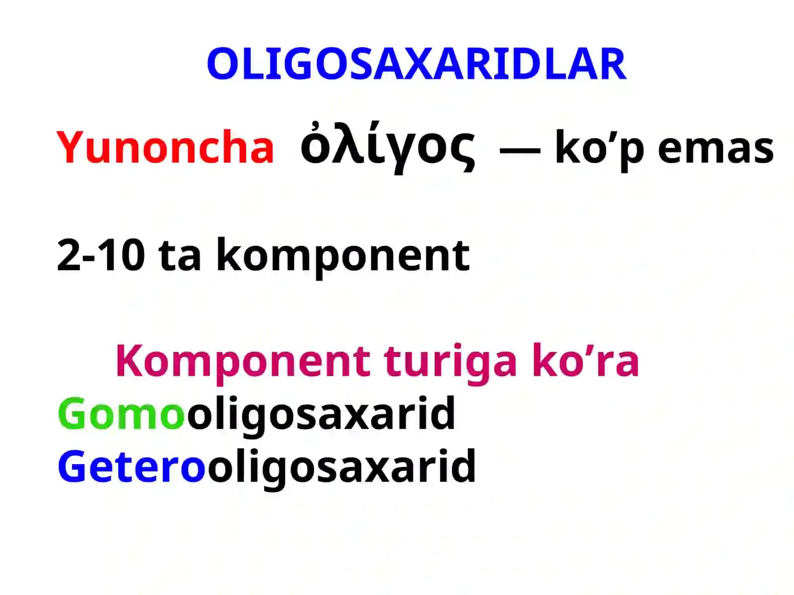 OLIGOSAXARIDLAR 3