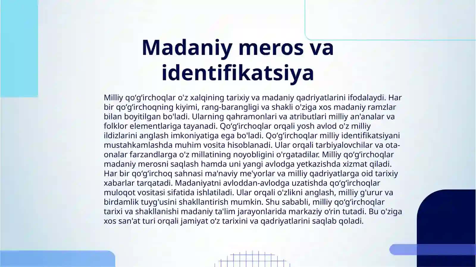 MILLIY QOʻGʻIRCHOQLARNI YASASH VA SAHNALASHTIRISHNING TARBIYAVIY AHAMIYATI 3