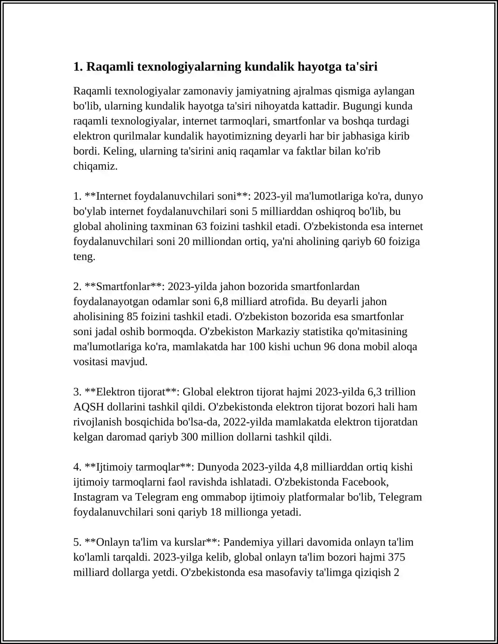 RAQAMLI TEXNOLOGIYALAR VA ULARNING INSON HAYOTIGA TA'SIRI 3