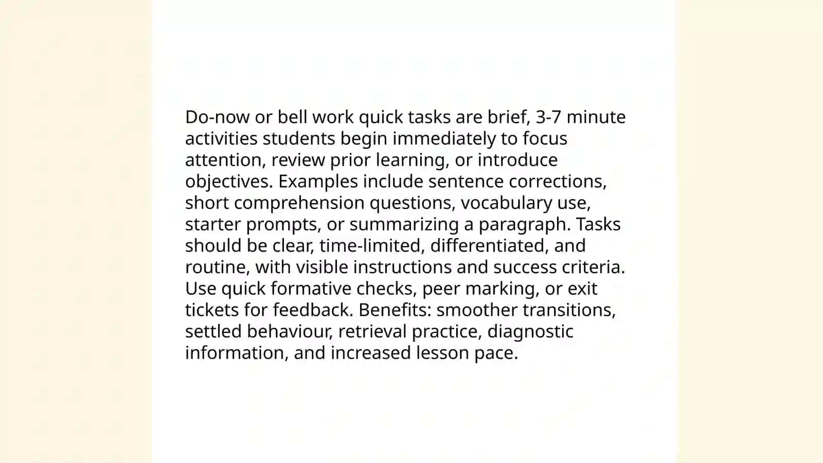 Beginning Lessons Strategies 3