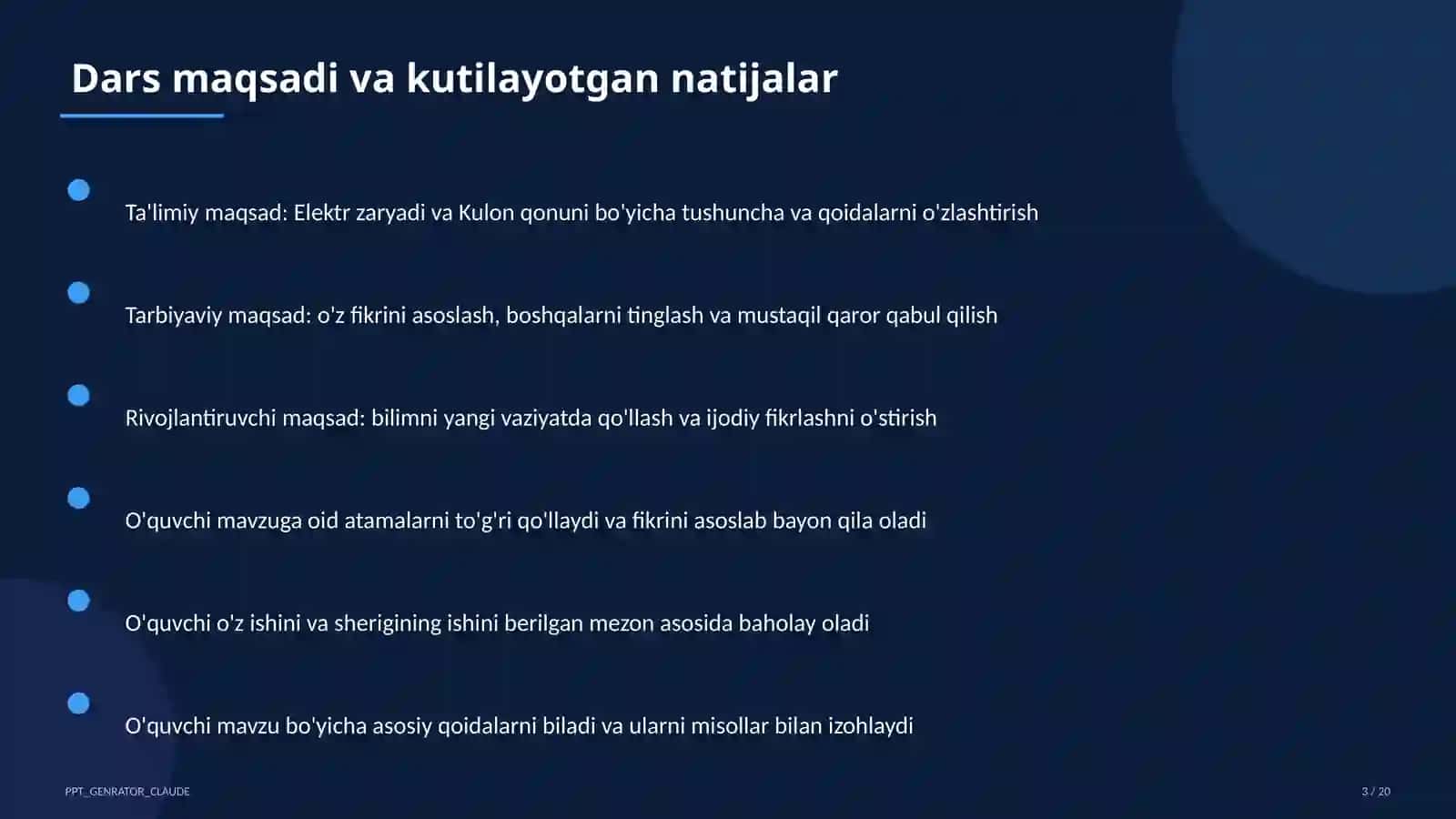 Elektr zaryadi va Kulon qonuni (8-sinf) 3
