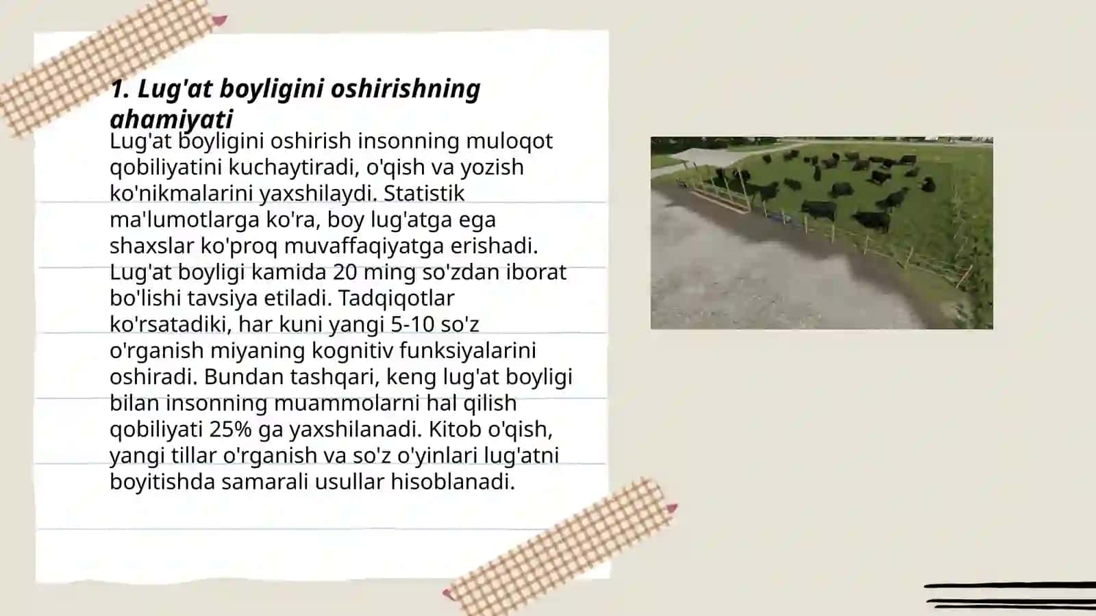 BOLALARNI LUG'AT BOYLIGINI OSHIRISH 3