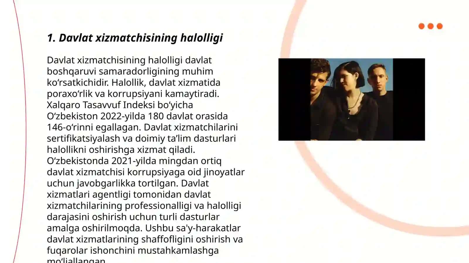 Davlat xizmatchisi faoliyatidagi etikaning asosiy me’yorlari 3